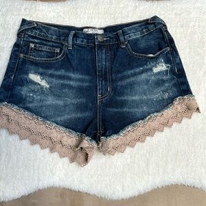 Free People High rise Denim Shorts